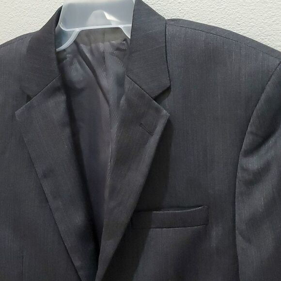 MONTEFINO SUIT JACKET, Sz 36R, DARK GRAY, 100% MERINO WOOL - Picture 2 of 13